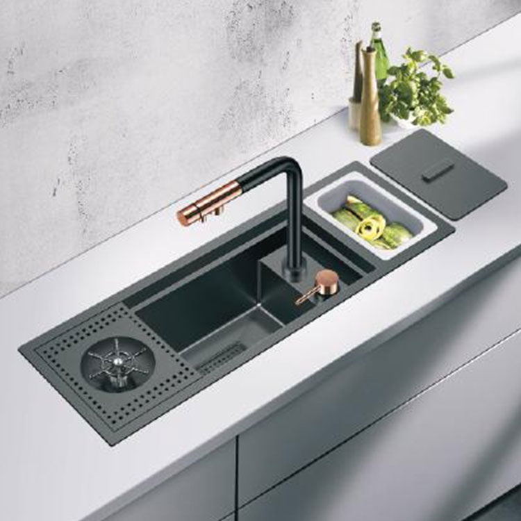Automatický oplachovač dřezu a dřezu s nano povlakem